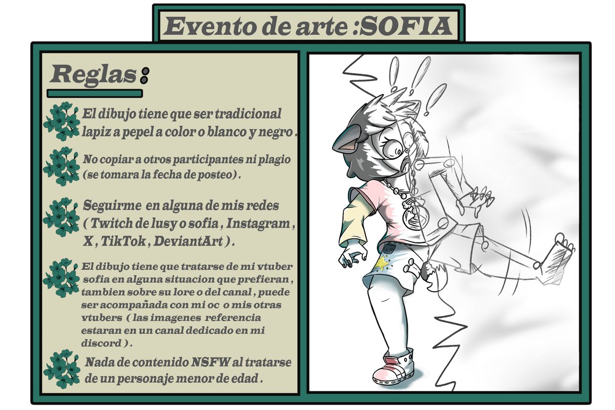 Lusynax's tweet photo. inicio evento de arte numero 5 de la comunidad saquen esos lapices ✏️
🌟no se olviden entrar a mi discord donde encontraran todo sobre el evento https://t.co/DUtVUIdrR4 🌟#art #happybirthday #event #evento #conceptart #arttutorial #furry #furrydrawing #furryart #timelapse https://t.co/xPDNIusZsM