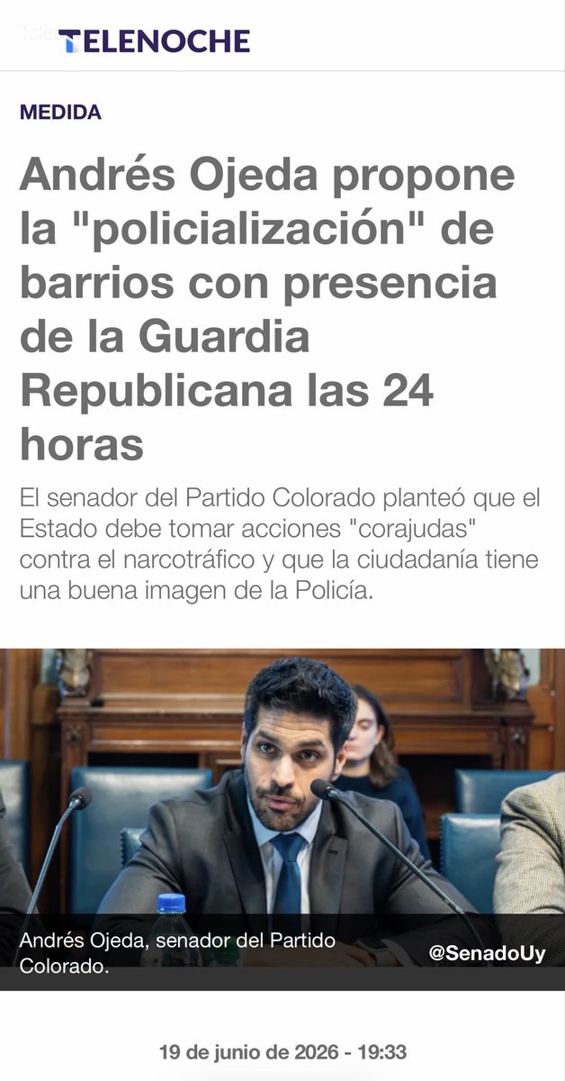 AndresOjedaOk's tweet photo. Le recordamos al Ministro que hace casi un mes propusimos POLICIALIZAR 24/7 algunas zonas de Montevideo y el interior del país. 
Retomar el control territorial es el primer paso en la guerra contra el Narco. https://t.co/ElyZqwQcn7