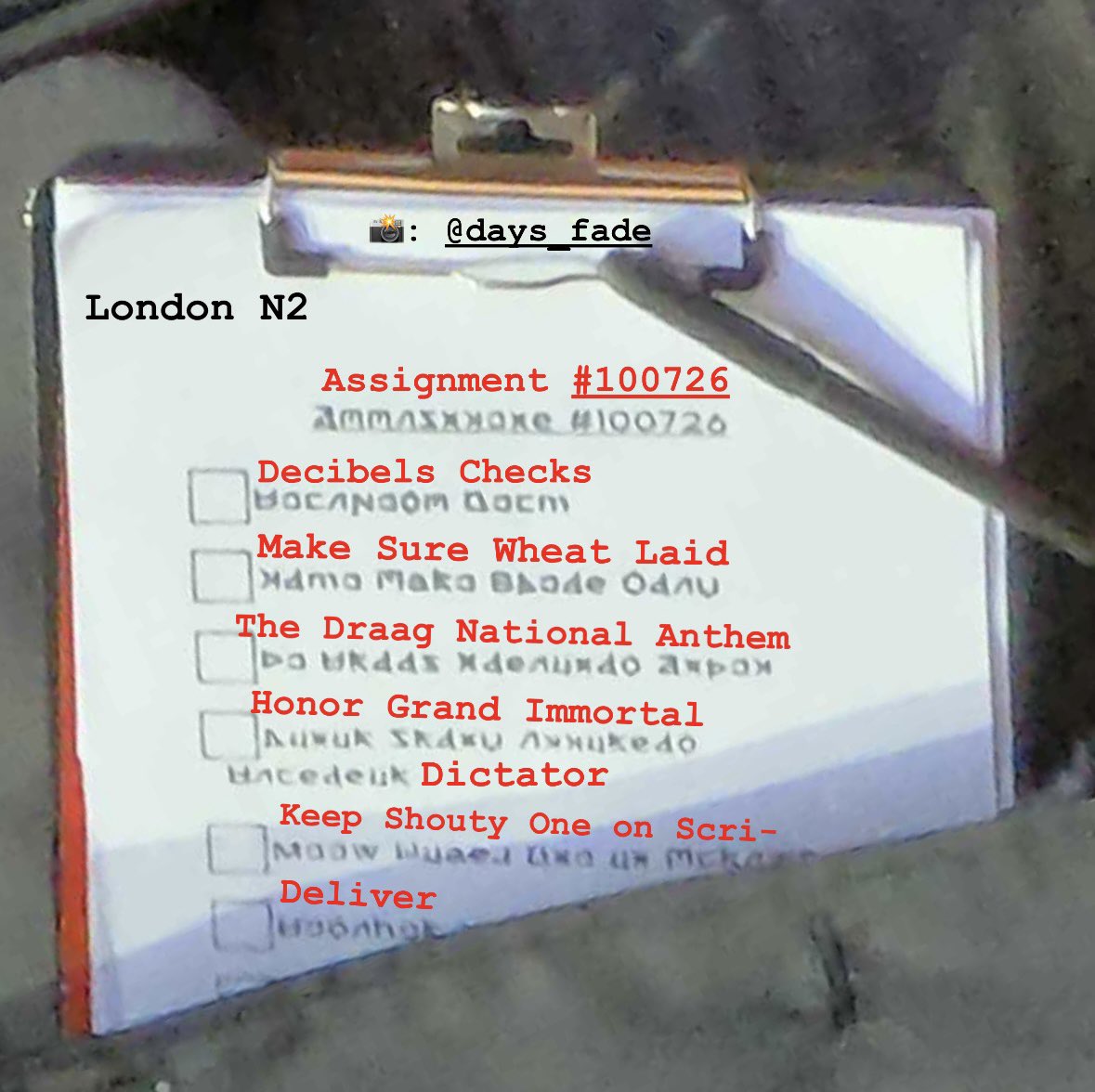 Iesbianfrnk's tweet photo. Secretary’s checklist! #mcrlondon
Photo by @nights_grow https://t.co/w2eBqgtrHw
