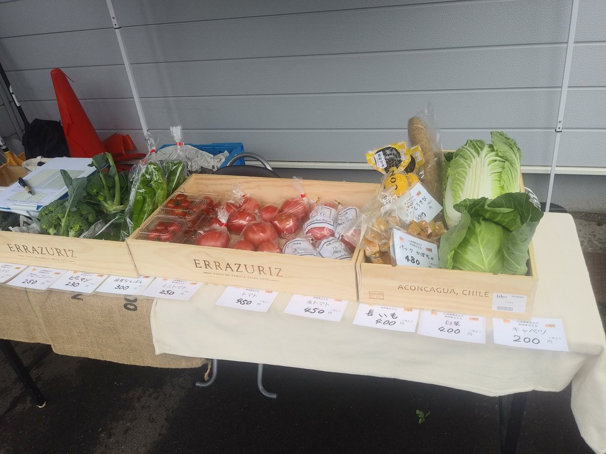 monkpan2009's tweet photo. 今日(7月11日(土))は阿寒町の山崎農園さんのお野菜販売ですよ。
今年も塩トマトあります！ https://t.co/YYWQo3RpiB