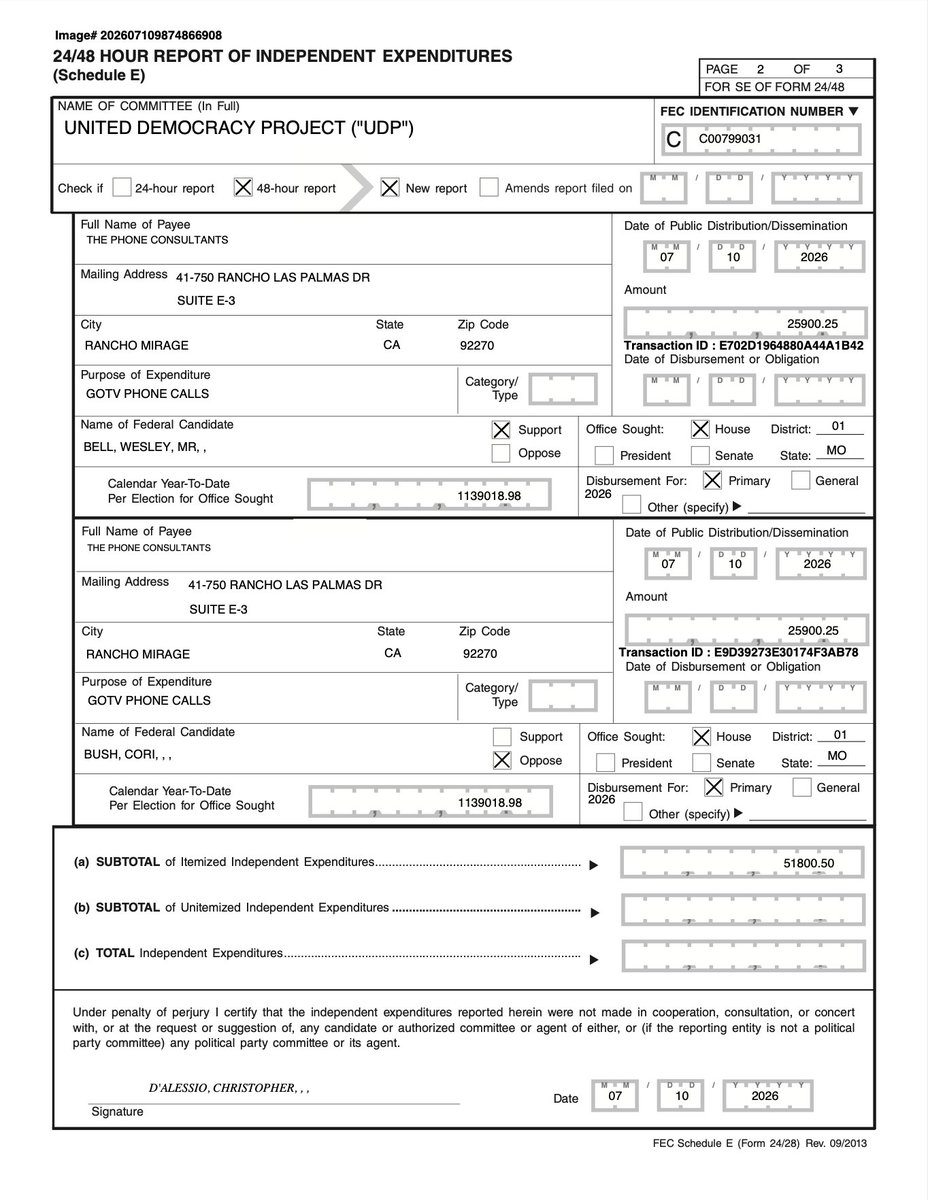 AndrewSolender's tweet photo. There it is: AIPAC drastically ramping up their spending to oppose former Rep. Cori Bush in #MO01, adding $600,000 to their investment for a total of $1.14M so far this cycle.

Election day is Aug. 4 — still plenty of time for more spending. https://t.co/HzQhlBHeFu https://t.co/zXCdLCkBAv