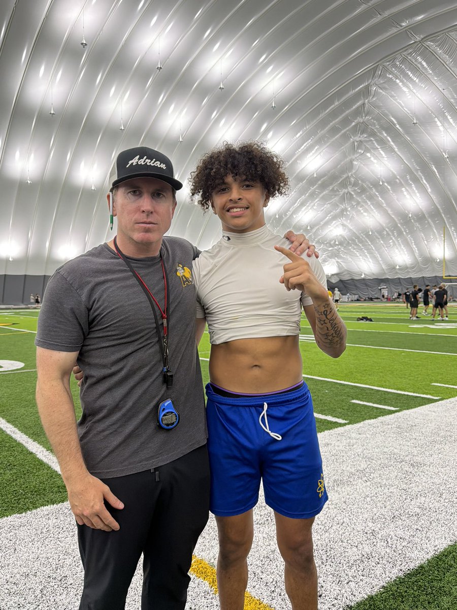 RostinDelgado's tweet photo. All glory to God! Blessed and honored to receive my first football offer from Adrian College. Thank you to the coaching staff for believing in me. Excited for what’s ahead! 
 @Coach_Shiels @Coach_Palka  @Coachprince21 @CoachCarter419 @FBCoachNeumann @CoachWellman @MichFBFrenzy https://t.co/ODYVCFOURX