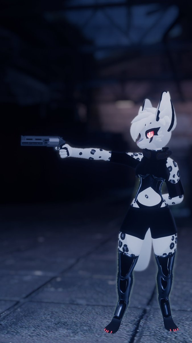 Reilapard's tweet photo. yes, probably shooting this with one hand will break my wrist
#VRChat #furry https://t.co/snUneIn4G1
