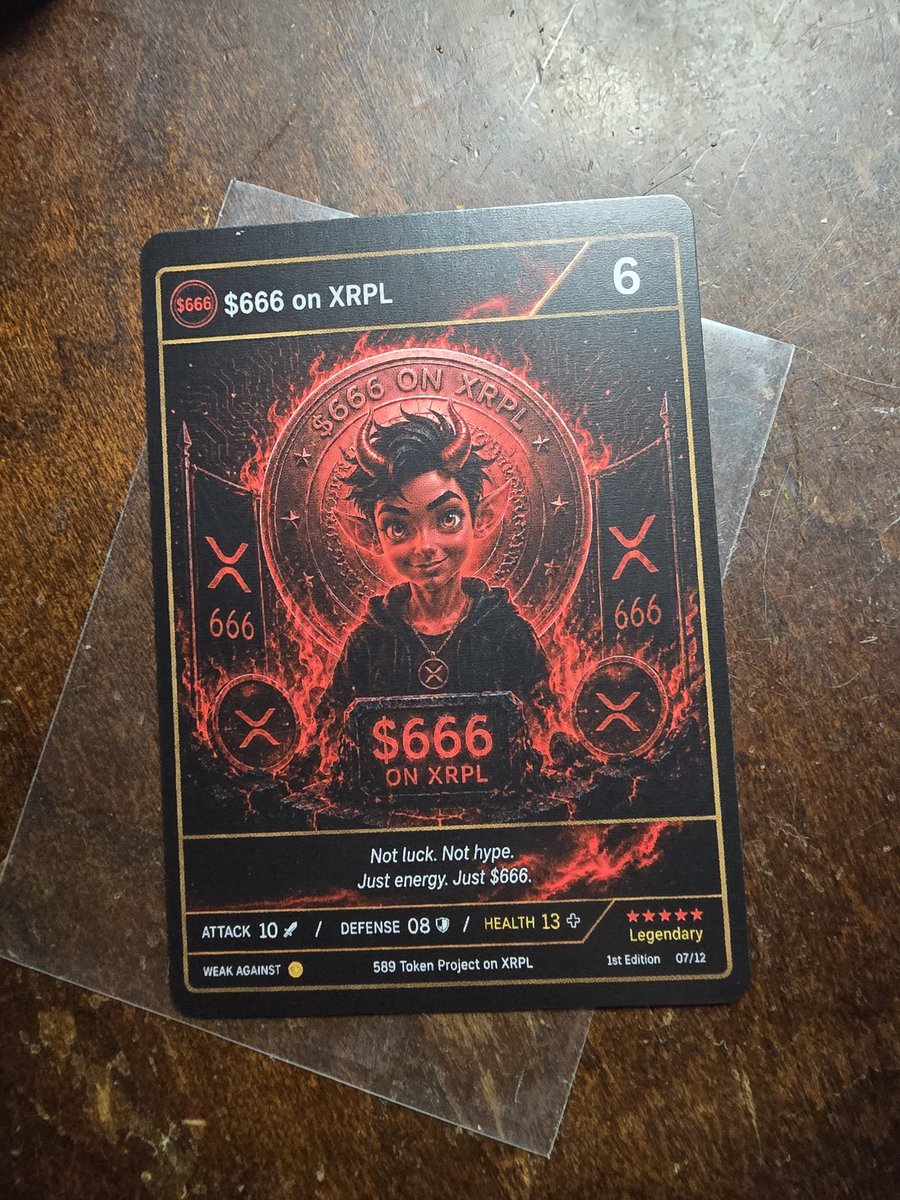 TACV666's tweet photo. Huge thank you to @RL589Token! 🙏🔥
My IRL comic collection arrived today, and I couldn't be more impressed.
The comics are absolutely incredible, but seeing $666 immortalized on an official trading card is on another level. It's surreal to hold something that captures our community and memecoin as part of XRPL history.
Thank you, brother, for the amazing gifts and for your generosity. Your creativity and passion for this ecosystem really show in every detail.
I'll be proudly adding these to my collection. Here's to continuing to build XRPL history together. 🚀📚🔥
#XRPL #589 #666MemeCoin #XRPLComics #NFTCommunity