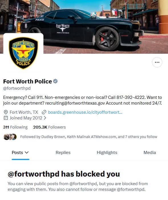RedlegSerg's tweet photo. @fortworthpd @netflix This is some chicken shit reaction to a real problem within your force. https://t.co/kg5ntPb1IY