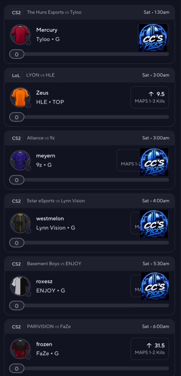 CC_Props's tweet photo. Flex Friday Wake And Cash 👾🔫☢️

Do NOT miss out on today’s FF + The upcoming CS2 + LoL slates they’re to good🔒💸

🚨50% Off DubClub Flash Sale ends at Midnight, linked below get at it 🚨👇

#Prizepicks #FlexFriday #WakeAndCash #EsportsPicks #GamblingX https://t.co/Wfc05gvcLk