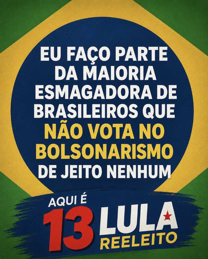 _dilmadebochada's tweet photo. Já vou avisando
aqui é 13 LULA PRESIDENTE  🇧🇷 https://t.co/baAknHXom1