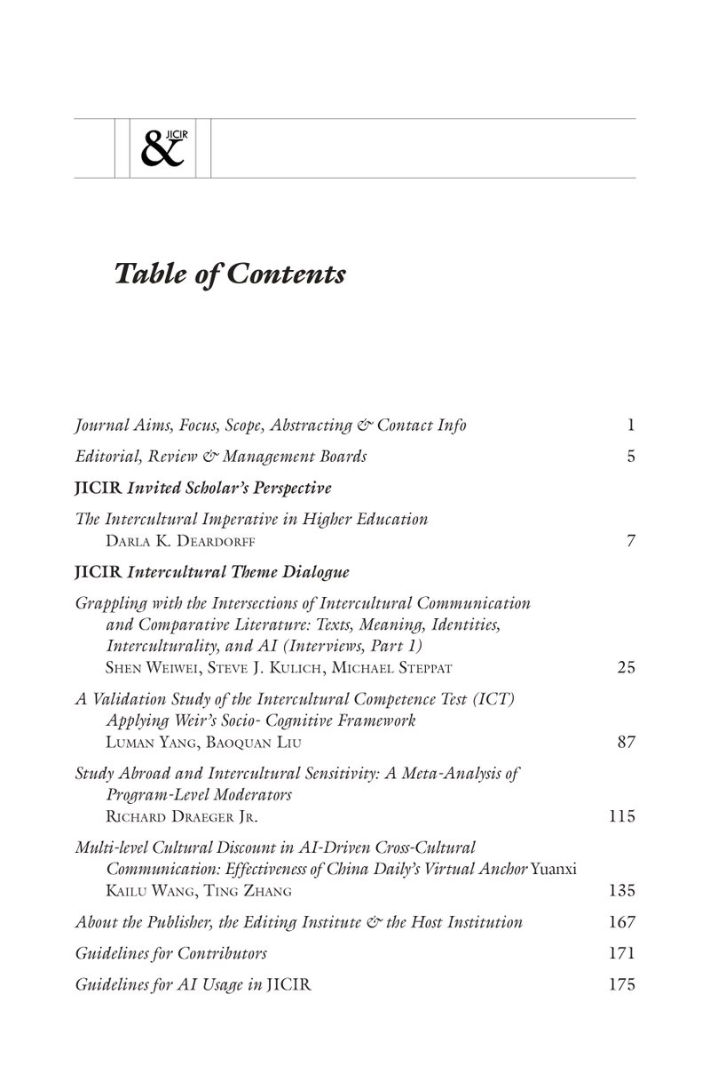 IAIR_OFFICIAL's tweet photo. Check out the newly released volume of JICIR (Journal of Intercultural Communication &amp; Interactions Research), which features some work by academy members.

https://t.co/NsBbwm8Zmx https://t.co/FvsM5QnTc0