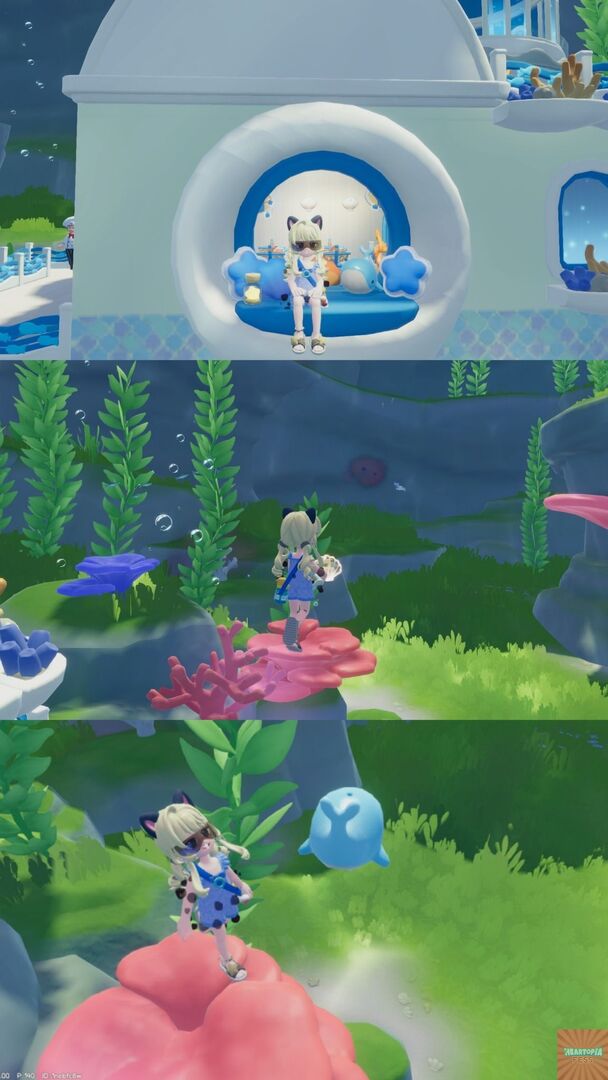heartopia_fess's tweet photo. ❤️hai guys, janlup foto patung whale (?) di kursi luar lantai 2 ya... trus bubblenya di kanan rumah (tiap hari dapet beda warna) https://t.co/H6w13SYJvR