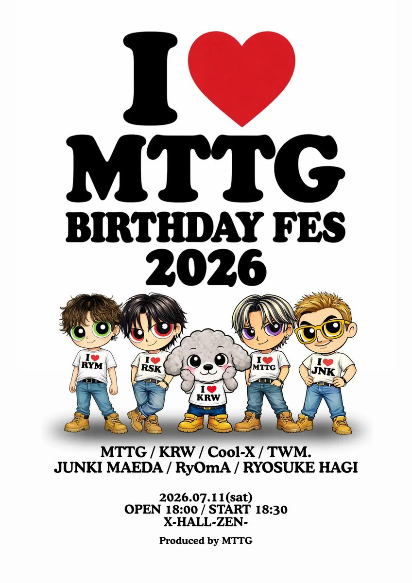 XHALL_ZEN's tweet photo. Today’s Live🎶
【I ♡ MTTG BIRTHDAY FES 2026】
OPEN18:00/START18:30 https://t.co/cjtf72dqwo