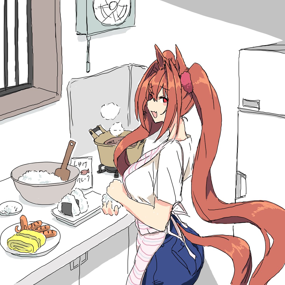 usamakku's tweet photo. そうそう、これでいいんだよな
朝飯を作ってくれる
ダイワスカーレット
描いてみました https://t.co/LjV1c7QxBp