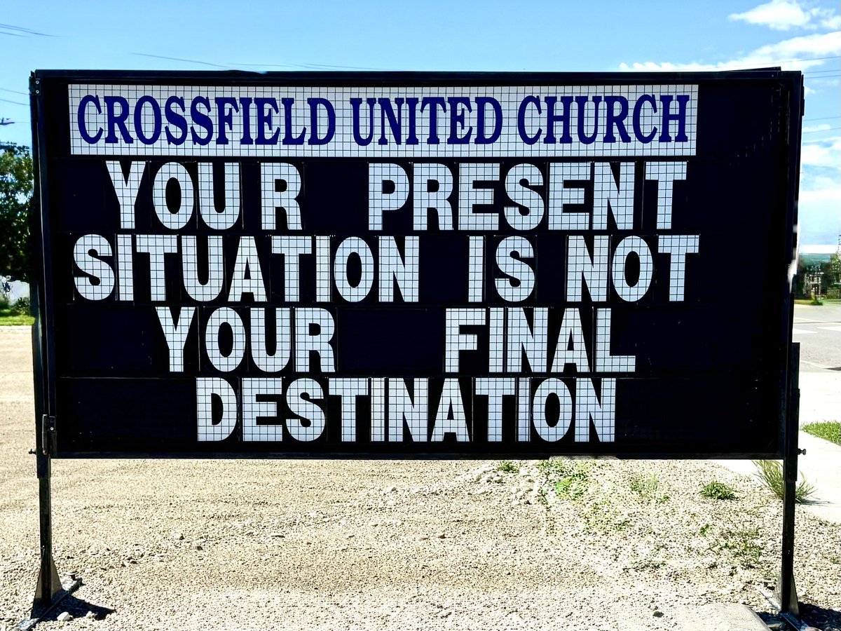 crossfielduc's tweet photo. No matter where you are today, God’s love meets you there and leads you forward with hope.

#FaithJourney #HopeInChrist #ChurchSigns #CrossfieldUnitedChurch https://t.co/o64QAjLeyg