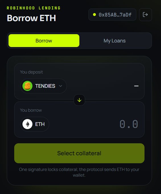 Robinhood Lending Protocol tweet media