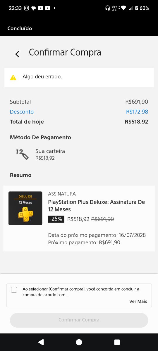 Petwisk's tweet photo. @PlayStation_BR me ofereceu desconto de 25% no renovo da plus deluxe (eu tenho saldo) mas toda vez que eu tento confirmar a compra aparece esse erro e o dinheiro e devolvido, Sony esta me impedindo cancelar,e TB me proibe de renovar com desconto que eles me oferecem
@Joao_PSX https://t.co/ycdDQztwsU