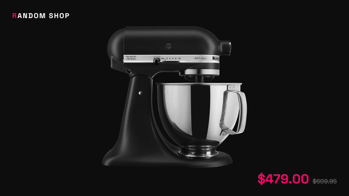 randomshopau's tweet photo. $479 for the kitchenaid artisan — the rare honest one this week. lowest price ever, and the "$609.95 typical" is roughly fair; it sat at $629 in autumn.

matte black is the cheap colour. red and cream cost more.

full write-up + link in the first reply 👇 https://t.co/BEqMfCqg8I