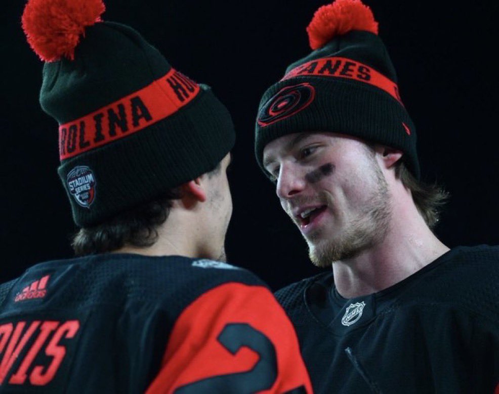 spongebobsloth's tweet photo. Missing canes hockey and whatever svech and jarvis have going on. Find someone to look at you the way they look at each other https://t.co/Q2Ib473CeR