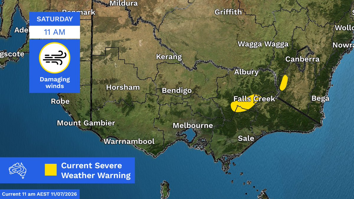 BOM_au's tweet photo. This weekend, a cold front will bring some winter weather hazards, including damaging winds, severe storms, large waves and high tides and snow to parts of #Vic, #NSW, #SA and #Tas.
 
Latest: https://t.co/jlOoTZL1iF https://t.co/97lzQrZaif