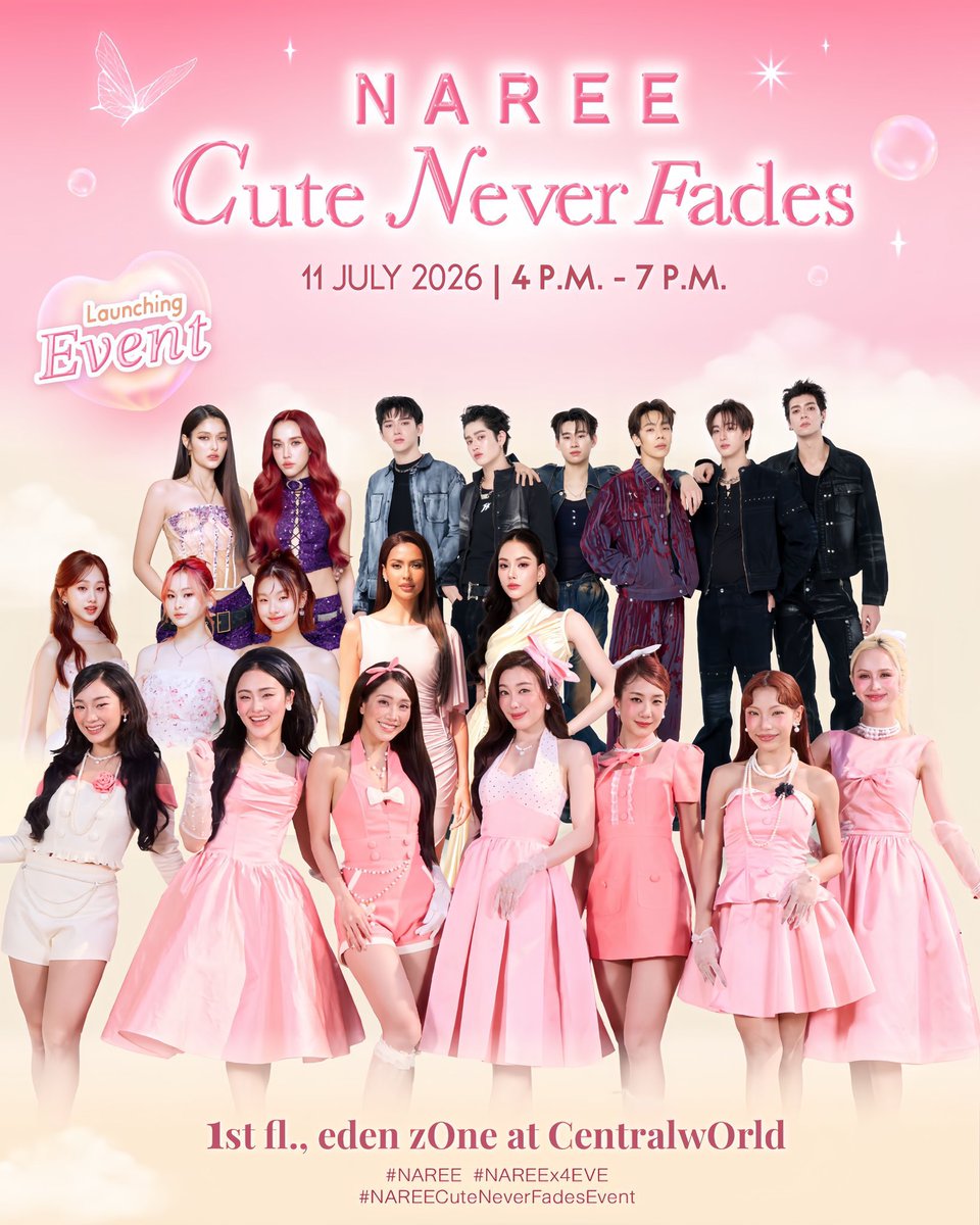 JETsRockets's tweet photo. 🚀 JET’S SCHEDULE 🚀
NAREE Cute Never Fades
🗓 11 JUL 2026
⏰ 16:00 น. เป็นต้นไป (17:30-18:30 น.)
📍 1st fl., eden zOne at CentralwOrld
*แฟนคลับสามารถให้กำลังใจได้บริเวณโดยรอบ
#NAREE
#NAREECuteNeverFadesEvent
#NAREEMAKEUP
#JetATLAS #ATLAS_TH #ATLASth https://t.co/DqWgG3Iexf