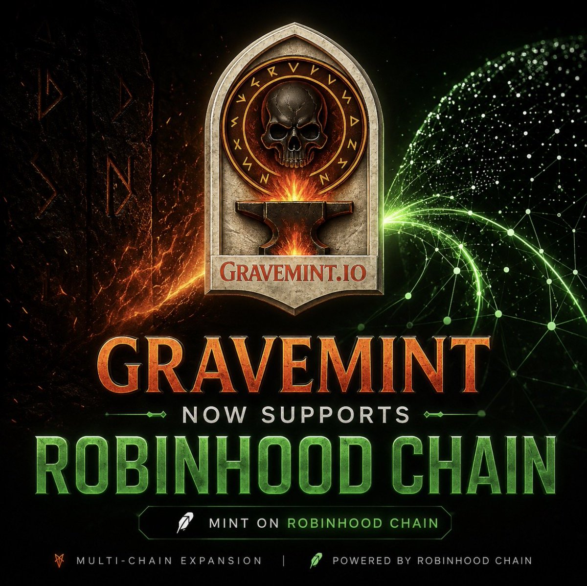 gravemint's tweet photo. https://t.co/e7qYmFx4Fb now supports Robinhood Chain

Creators can now launch and mint collections on Robinhood Chain using GraveMint’s advanced, flexible launch tools with @RobinhoodCrypto

Multi-chain expansion continues.

Build. Launch. Rise. https://t.co/R3sbg0RVVz