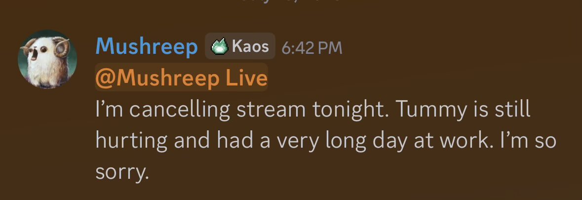 Mushreep's tweet photo. So sorry yall. I meant to post this earlier but I spaced. https://t.co/OPVQCgkOIs