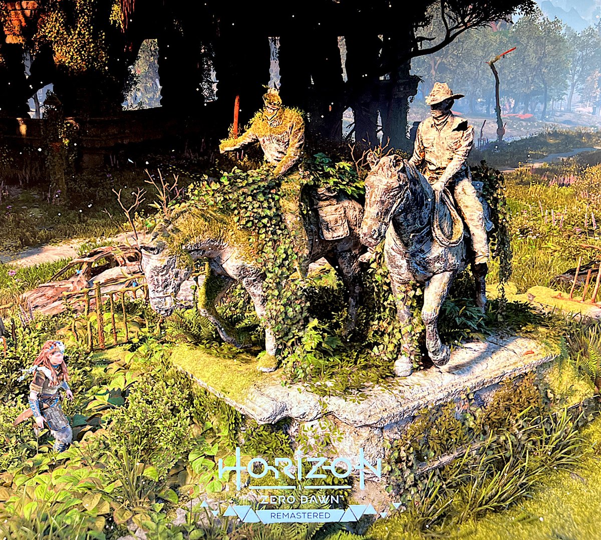 カウボーイの銅像 #horizonzerodawn