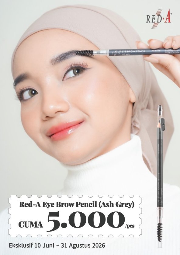 myRed_A's tweet photo. nah ini yang paling bikin happy 😭🫶

Red-A Eyebrow Pencil Ash Grey lagi promo cuma Rp5.000! ❤️

khusus shade Ash Grey dan berlaku di seluruh offline store Red-A &amp; Viva selama promo berlangsung😉💄 https://t.co/KBZ112Zjbi