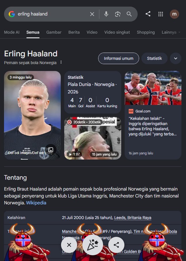modebola_id's tweet photo. hadiah dari google untuk erling haaland https://t.co/9A3AF4ImXb