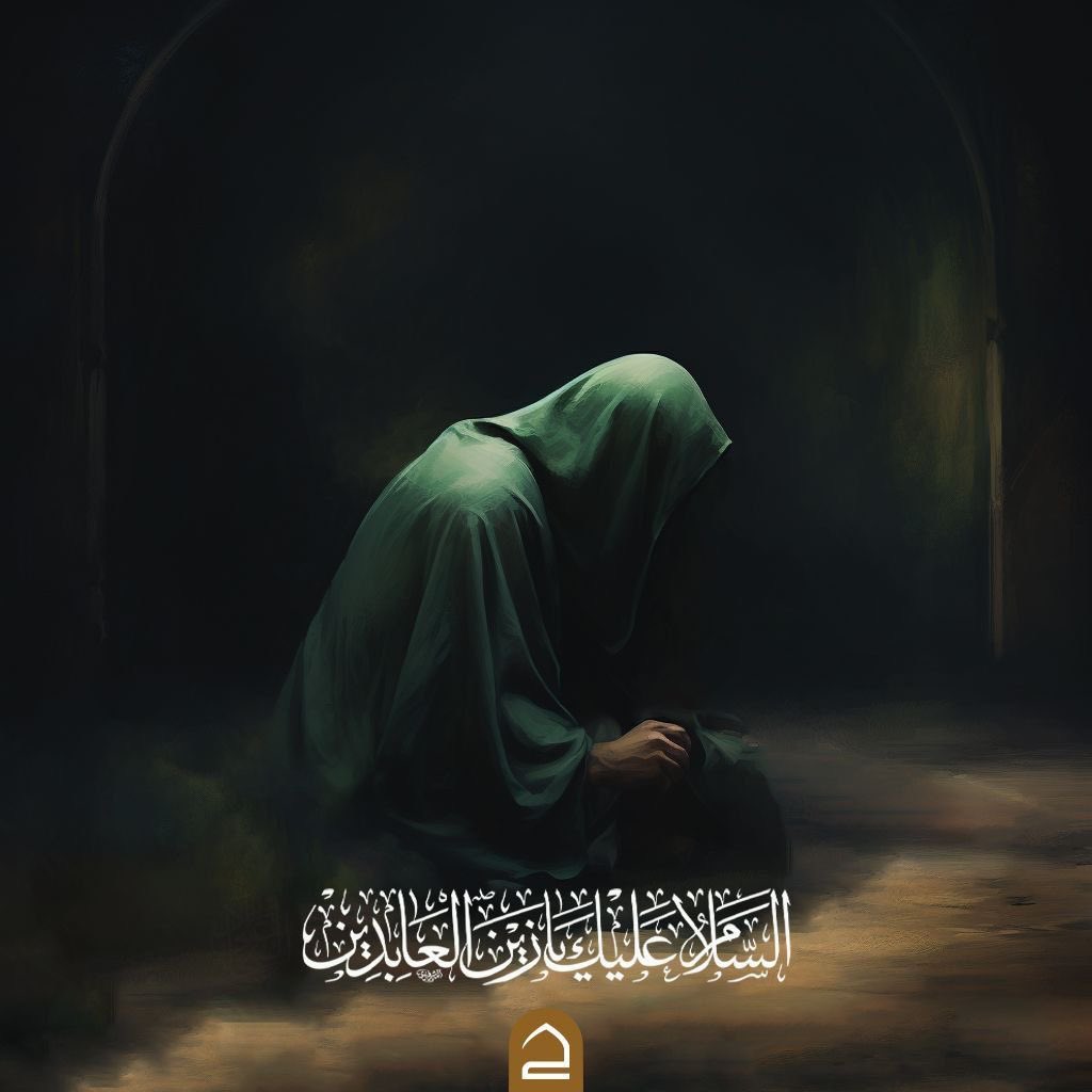 Rawafidhx's tweet photo. Deepest Condolences on the Martyrdom of Imam Zayn al-Abideen (as).

The imam (as) was present in the Battle of Karbala but did not participate in the battle because of sickness. He was taken captive to Kufa and Damascus together with other captives of Karbala. His speech at the presence of Umayyad caliphs created awareness among people about the position of the Ahl al-Bayt (as).

Imam Zayn al-Abideen led the caravan of women and children who were taken as prisoners of war after Ashura. In shackles, along with the noble Lady Zainab (as), Imam Zayn al-Abideen challenged (as) injustice. When threatened with execution, the Imam stated:

“Is it through killing that you threaten me?! Don’t you know that martyrdom is our path, and our honor lies in it?”

In the court of the tyrant Yazid (la), Imam Zayn al-Abideen spoke out in front of the crowd.

He announced who he was and what had happened to his family, the protectors of faith. As the Imam eloquently spoke, the people present were spontaneously awakened to the tragedies that had come to pass. The entire court was shaken in an outburst of tears and emotional cries.

Yazid (la) feared that the crowd would turn against him so he ordered that the call to prayer be made. When the call to prayer reached the phrase, "I bear witness that Muhammad is the Messenger of God," Imam Zayn al-Abideen turned to Yazid and said:

“O Yazid! This Muhammad is my grandfather or your grandfather? If you say that he is your grandfather, then you are a liar and you will become kafir; and if you say that he is my grandfather, then why did you kill his family? Why did you kill my father and made his women captives?”

As people heard these words, they saw through Yazid's deception. The court was overtaken by commotion and division. With Imam Zayn al-Abideen's words, people saw the ugly face of evil that Yazid represented.

The Imam (as) was martyred after being poisoned by the ummayad caliph, Walid ibn ʿAbd al-Malik (la).