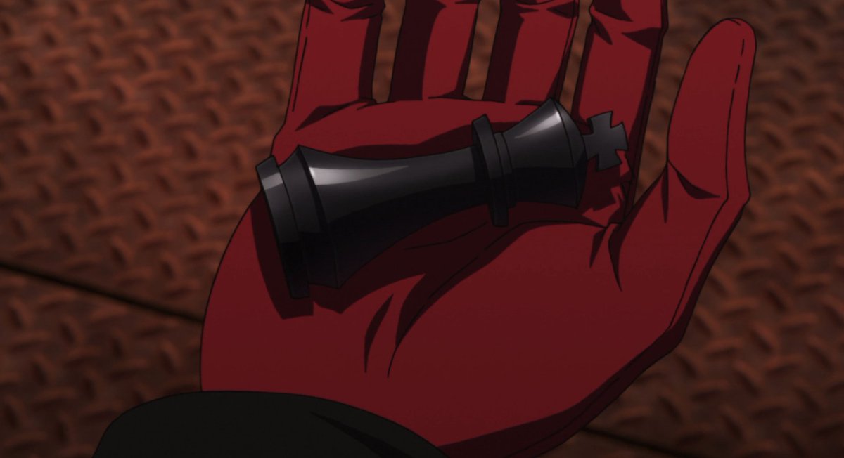 ssugartteeth's tweet photo. i always think about how in the p5 animation akechi carries around the chess piece ren gave him the same way ren carries his glove. akechi had the chess piece in the engine room with him even when he thought he had actually killed ren. like... dude. fake ass idgafer https://t.co/VomBaoJQ99