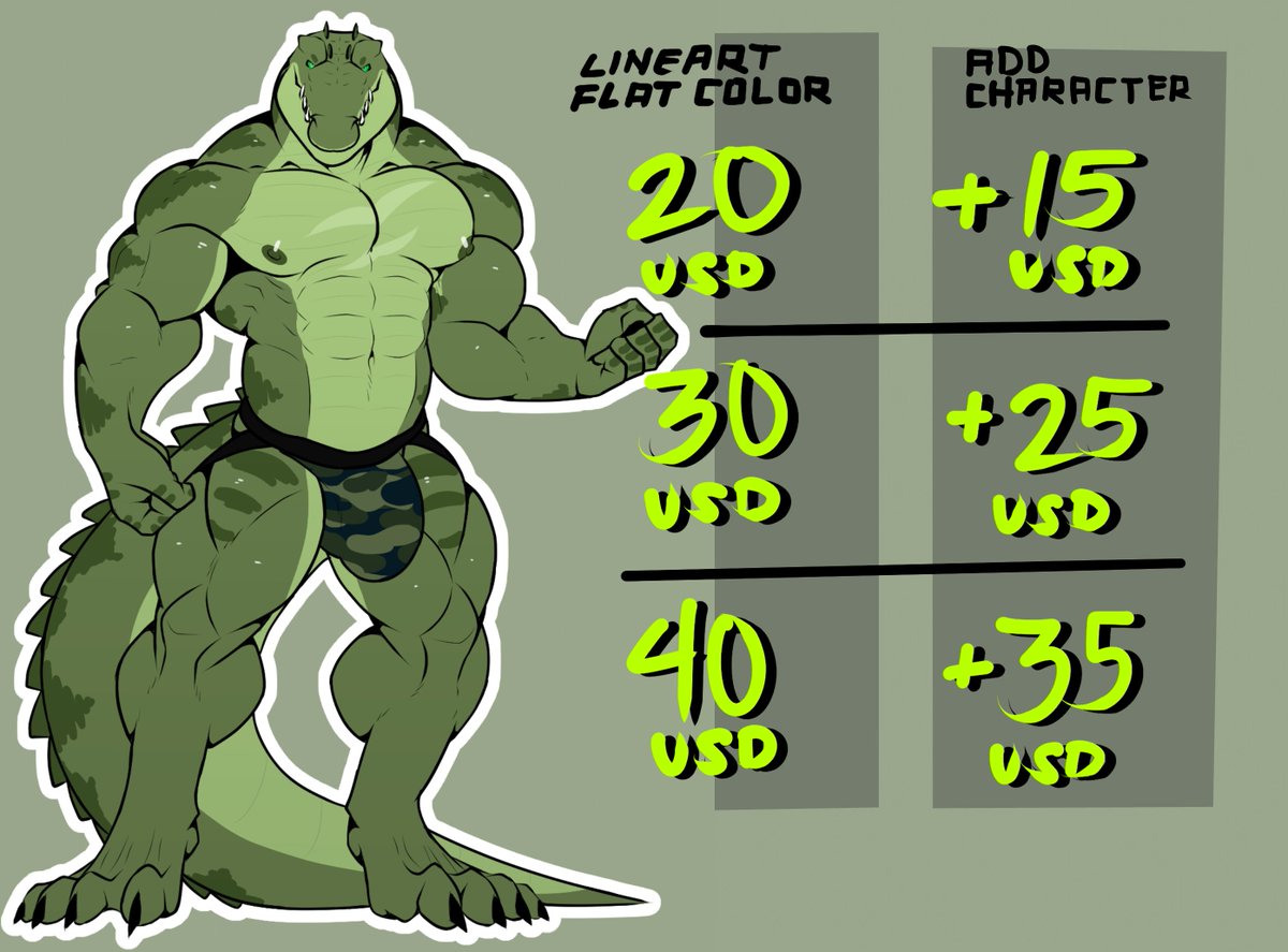 Cringe_Croc's tweet photo. ✨COMMISSION IS NOW OPEN✨
opening 5 comm slots
prices and sample below

Payment💵: PAYPAL, MAYA, GCASH

dm if yall interestedd
u can ask if u have questions https://t.co/kKo6DE5T99