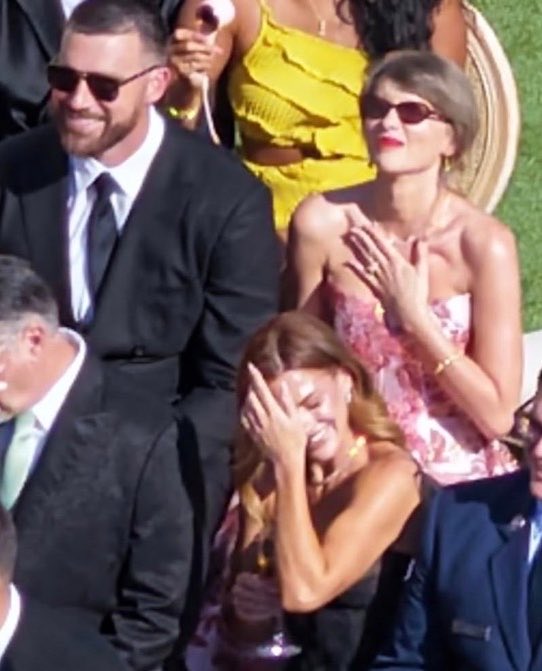 TSUpdating's tweet photo. 🚨Taylor Swift and Travis Kelce attending a friend’s wedding. https://t.co/cKPwG5cie2