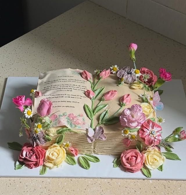calmlivng's tweet photo. flower cake 🌸🧁 https://t.co/scidF5gkhx