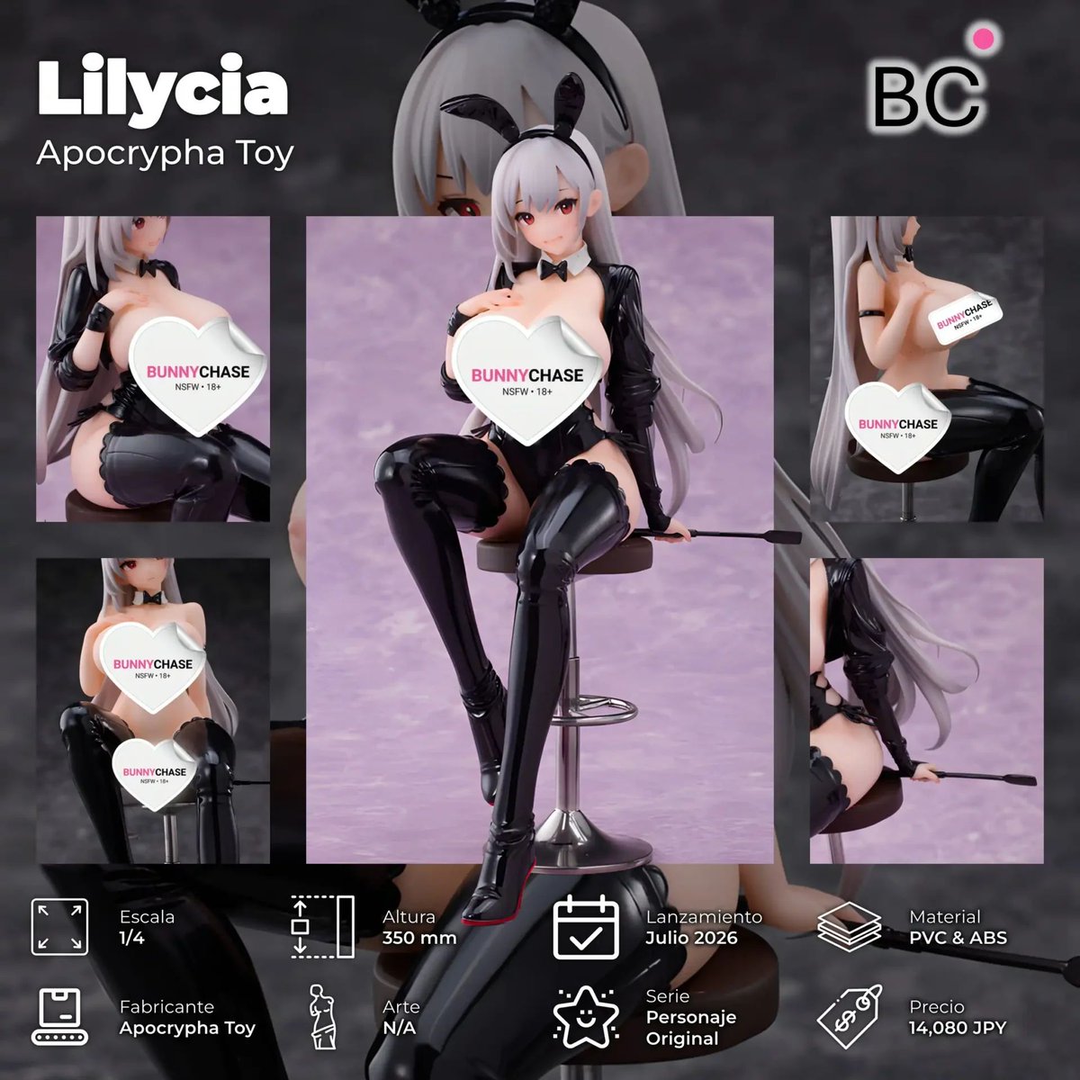 BunnyChasse's tweet photo. Una #BunnyGirl 1/4 a un precio que cuesta creer 🐰✨. #Lilycia de #ApocryphaToy (@Apocryphal55078) combina un elegante acabado tipo látex, opción #CastOff, accesorios intercambiables y una enorme
https://t.co/lrGl47QXRT https://t.co/3e73C56890