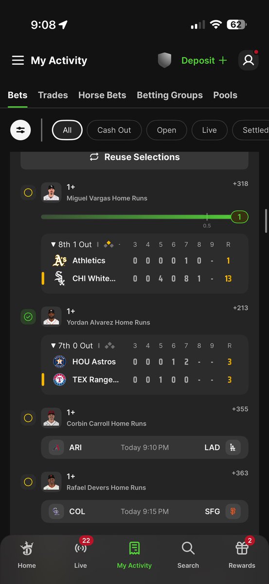 AlphaWagerz's tweet photo. Can we do it chat? 👀

#MLB #HomeRun #FollowTheAlpha🐺 #Gambling𝕏 #Parlay #HomeRunProps #Lotto https://t.co/UYLWPJ9qI4