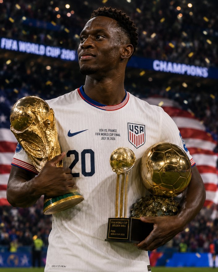 mlgladiscool's tweet photo. 🚨 BREAKING: Folarin "Flo" Balogun has also been awarded the World Cup Golden Ball and Ballon d'Or to make sure there is no rigging at France Football come the ceremony! #USMNT

[@ballondor] https://t.co/zNg2kADElF