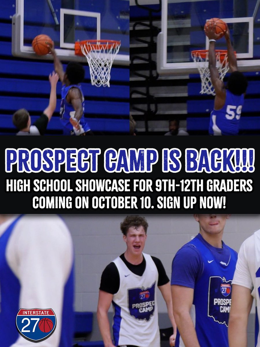 270Hoops's tweet photo. The Ohio Prospect Camp is BACK with a high school showcase coming in October 🔥

Sign up at https://t.co/Mtp8wGZeib today 📲 https://t.co/ZSKc0oeroy