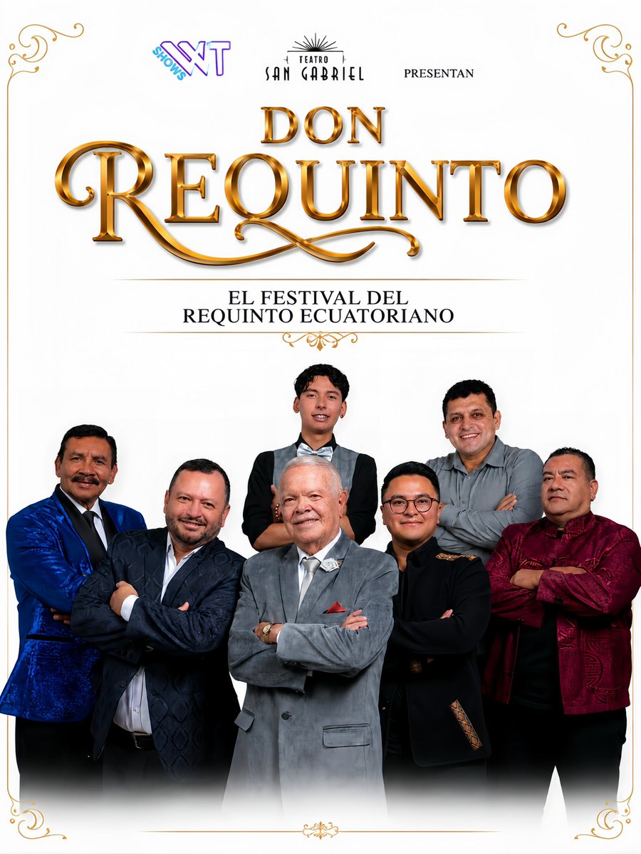 paulinatamayoec's tweet photo. Es un verdadero lujo haber reunido a los mejores requintistas del Ecuador en Don Requinto, un evento único e irrepetible que celebra nuestras cuerdas, nuestra historia y nuestra identidad 🇪🇨 Les esperamos en el Teatro San Gabriel el Viernes 24 de Julio a las 7 pm #requinto #fyp https://t.co/tdE3BRB9Vo