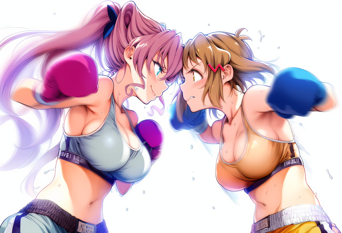 okatyansan's tweet photo. こんにちは、ひざびさにスポーツジムいってきました。とても疲れました(*‘ω‘ *)
※イラストはビッキーに稽古をつけるマリアさん
#symphogear https://t.co/z5w8Jscgpy
