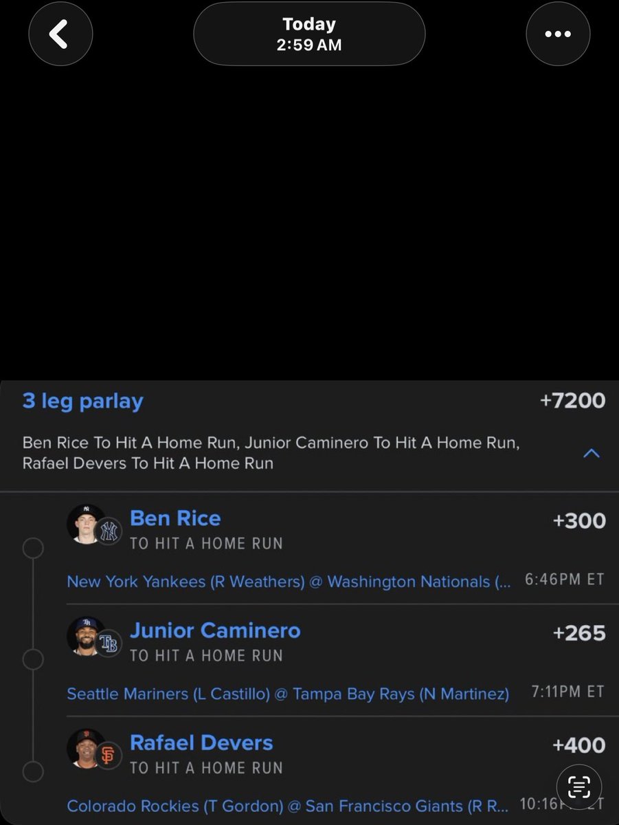 MarcusBeBetting's tweet photo. @MLBHR Damn I should put this in 😔 https://t.co/w2cOs9eIMZ