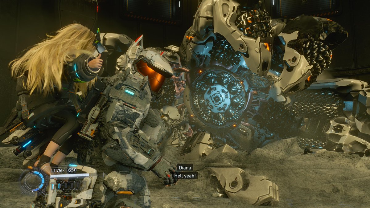 Bouxkan's tweet photo. #Platinum 220: Pragmata. Going in to the game I was worried how well the hacking during combat would feel but it's honestly pretty well integrated. This game is absolutely fun and the dynamic between Hugh and Diana are great. GOTY candidate for me so far. https://t.co/MtMnMmXoyl