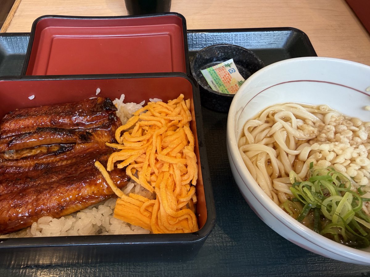 hira_beam's tweet photo. ひらほーちゃんなか卯のうなぎだよ https://t.co/W99OiTEpXN