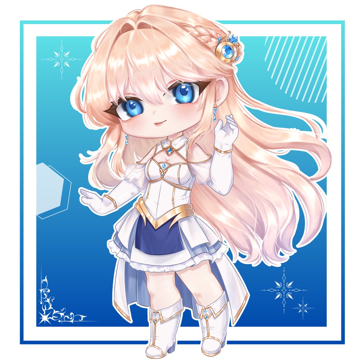 icedragxer's tweet photo. Yay! Finally finished this chibi! She turned out so pretty😭💙

#vgenartist #artmoots #chibi https://t.co/55Z0vQ8Hlr