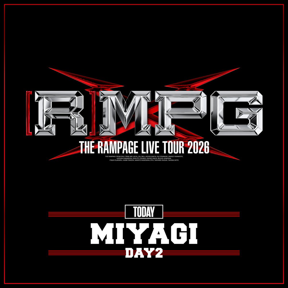 LDHofficialMB's tweet photo. ／
#THERAMPAGE LIVE TOUR 2026
"(R)MPG"
【🐮MIYAGI DAY-2🐮】
＼

#EXILETRIBEmobile では
「BACK STAGE PHOTO」を更新中🆕

📸https://t.co/Dfc0vaGDxE

ぜひチェックしてください📣 https://t.co/ixo3dKJ8tO