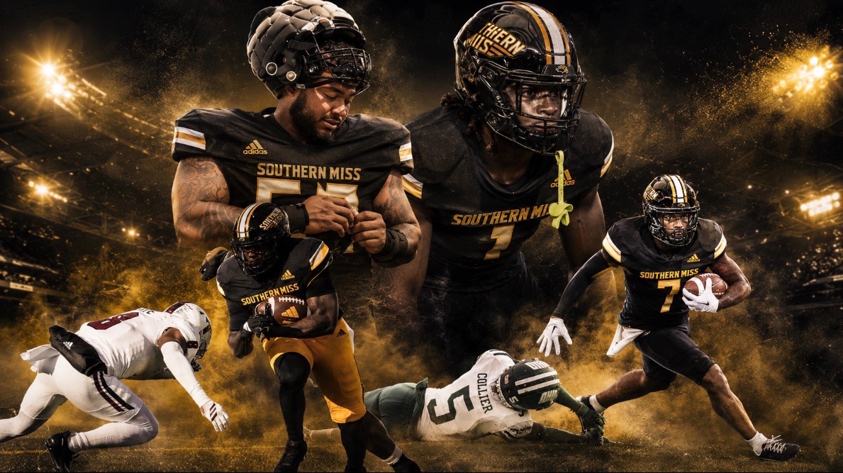 USMonSI's tweet photo. NEW: Four Southern Miss Football Players Earn Preseason All-Sun Belt Honors | #SMTTT https://t.co/FeEx1qPQzZ https://t.co/e1L495Nokr