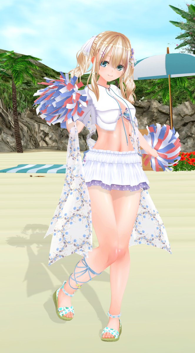 qwertyu45008484's tweet photo. (なんかチアガールっぽいな)と思ってぽんぽん持たせたらなんか良かったSS。 https://t.co/ujSeMSfkMD