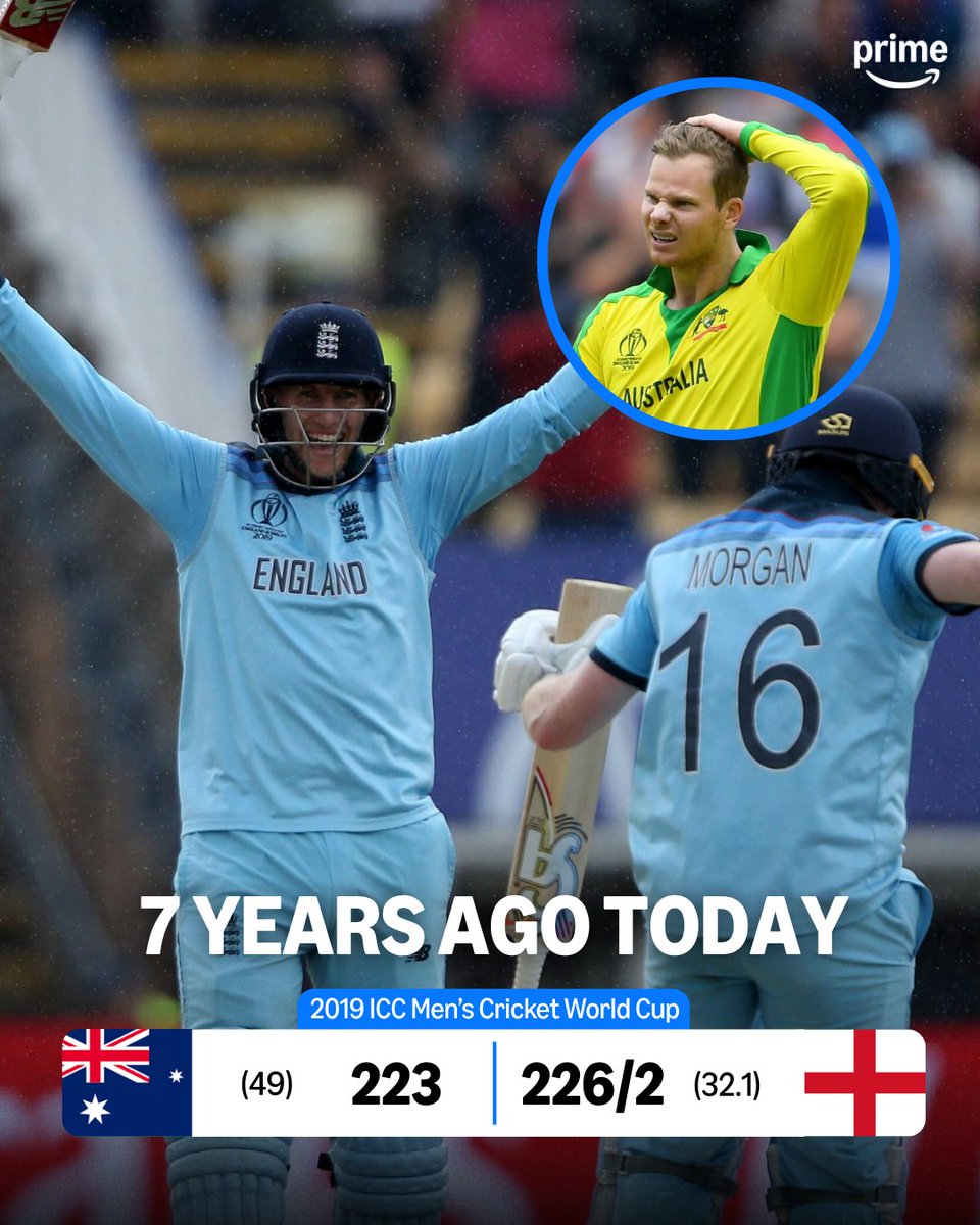 pvsportaunz's tweet photo. The World Cup that could've been for Australia 😢🇦🇺
Seven years on from England's DOMINANT semi-final win over the Aussies en route to their maiden World Cup title 🏆
#cricket #onthisday #ENGvAUS #CricketWorldCup https://t.co/QfDt0diB8I