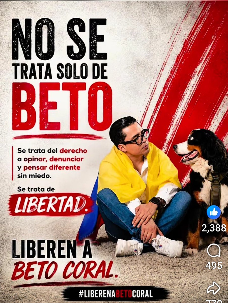 AntonioCR1974's tweet photo. #LiberenABetoCoral
Cipayo @marcorubio, hasta cuando va a tener secuestrado a @Betocoralg?
Fuerza Beto, Colombia está contigo. https://t.co/1aCWx8z54d