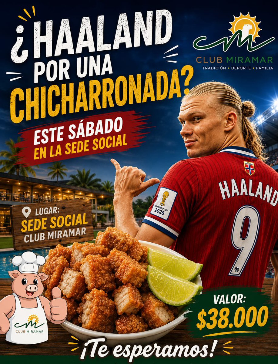 clubmiramar's tweet photo. Sรกbados de ๐๐๐๐๐๐๐ฅ๐ฅ๐ข๐ก๐๐๐ ๐ ๐๐ฅ๐๐ ๐๐ฅ๐ท๐ฝ, Disfrรบtalo en la Sede Social del Club Miramar๐. Los esperamos๐ช.
.
#chicharronada #FamiliaClubMiramar #ClubMiramar #chicharronadamiramar https://t.co/PIgOAH4zKm