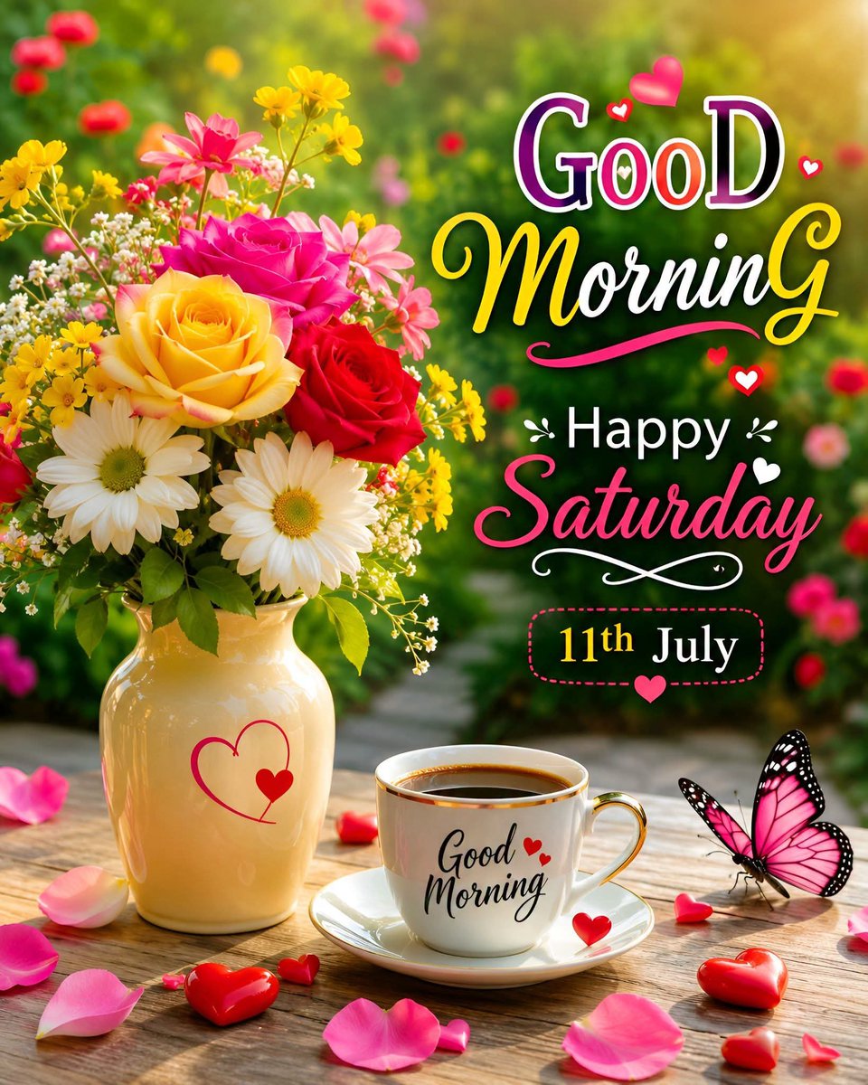 Tara_garkoti's tweet photo. 🌸 GooD MorninG: Happy Saturday! ☕
Welcome Saturday, July 11th, with a fresh bouquet of roses and a warm cup of coffee! ☀️ May your weekend be filled with love, peace, and beautiful moments.
#GooDMorninG #HappySaturday #SaturdayVibes #CoffeeTime #WeekendJoy https://t.co/CHIH3K31tR