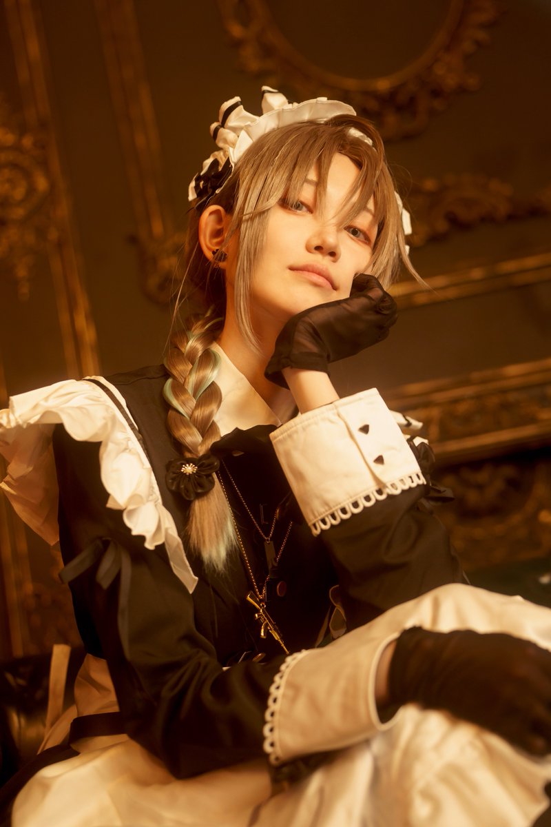 tare_33_'s tweet photo. ⚠︎cosplay / コスプレ / 🔫 🚬
⠀
      ……なに❔
⠀
▷叶さん   ▷▷メイド
⋆┈┈┈┈┈┈┈┈┈┈┈┈┈┈┈⋆
photo▷ @9ke2k1 https://t.co/s4xSU0g85T